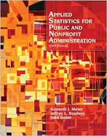 Amazon Com Applied Statistics For Public And Nonprofit