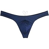 JAXFSTK Men's Swim Briefs Sexy Bikini Swimsuit Thong Drawstring Swimwear Solid Shiny Swimming