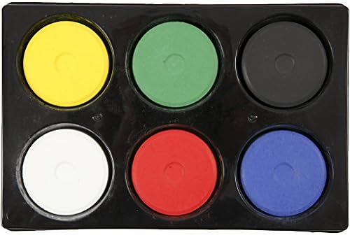 Watercolour Palette, D: 57 mm, H: 19 mm, primary colours, 6asstd