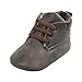 Voberry Toddler Baby Boy's Leather Sneaker Shoes Lace up Snow Boots Warm (12~18 Month, Dark Gray)