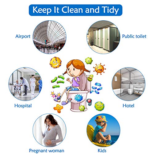 Toilet Seat Covers Disposable Extra Large 20 Packs, Waterproof & Non Slip, Keep Clean, Individually Wrapped for Travel or Home, Toddlers Potty Training, Suitable for Adults, Pregnant Women (Star)