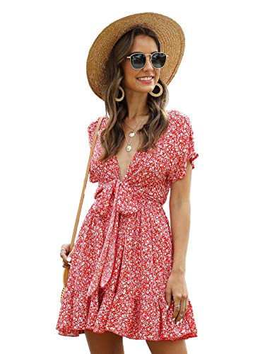 tie front floral dress