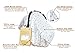 Leirai Carseat Canopy Set: Baby Stroller Cover + 2 Strap Covers for Newborn, 100% Cotton, Breathable, Boys and Girls, Babyshower Maternity Gift