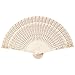 Super Z Outlet Chinese Sandalwood Scented Wooden Openwork Personal Hand Held Folding Fans for Wedding Decoration, Birthdays, Home Gifts (12 Pack)