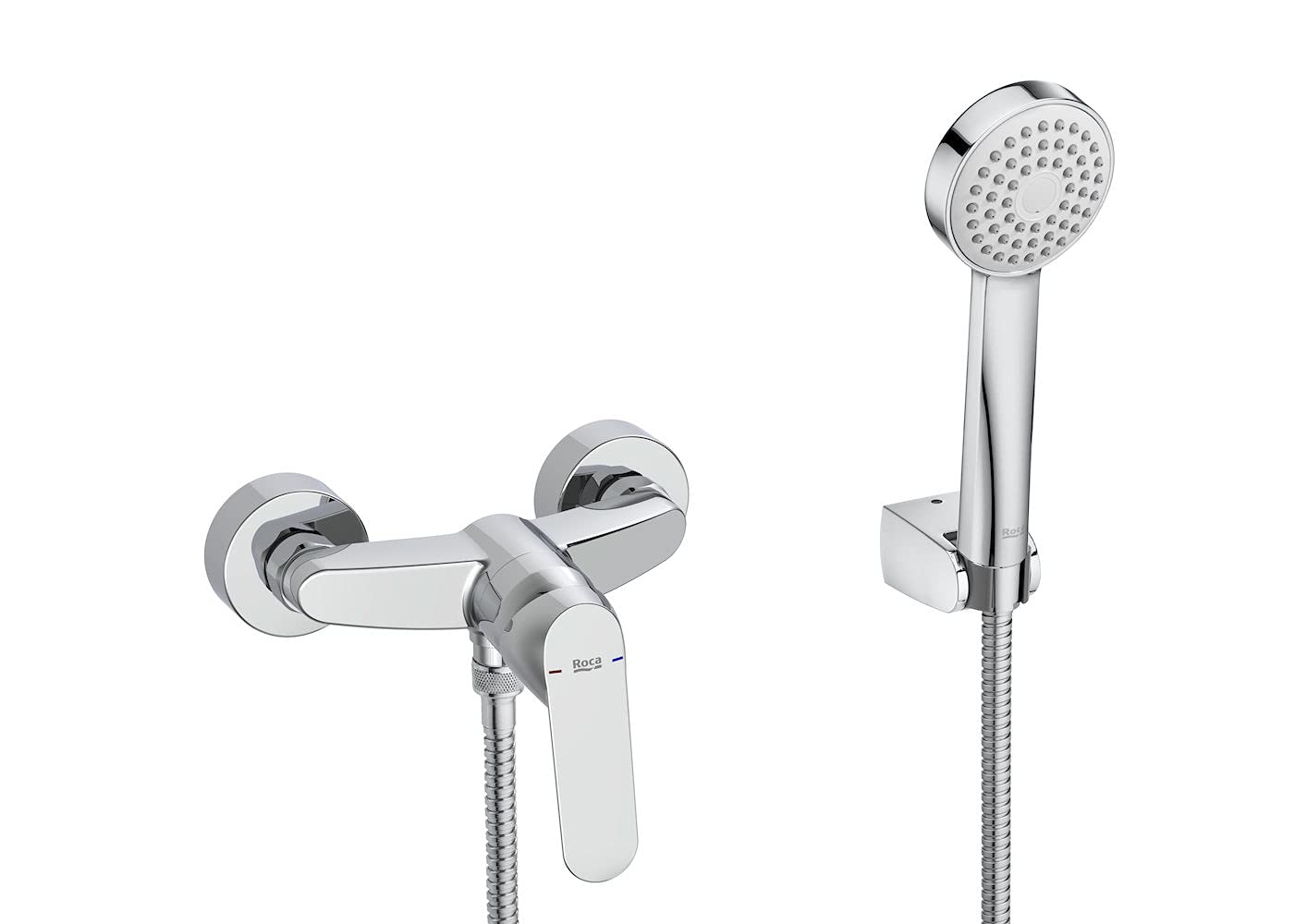 Roca A5A2325C00 Shower Mixer, with Equipment, Alpha Collection, Chrome