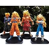 4pcs/Set Dragonball Z Super Saiyan Goku Gogeta Trunks Broli PVC Acton Figure Collectible Toys
