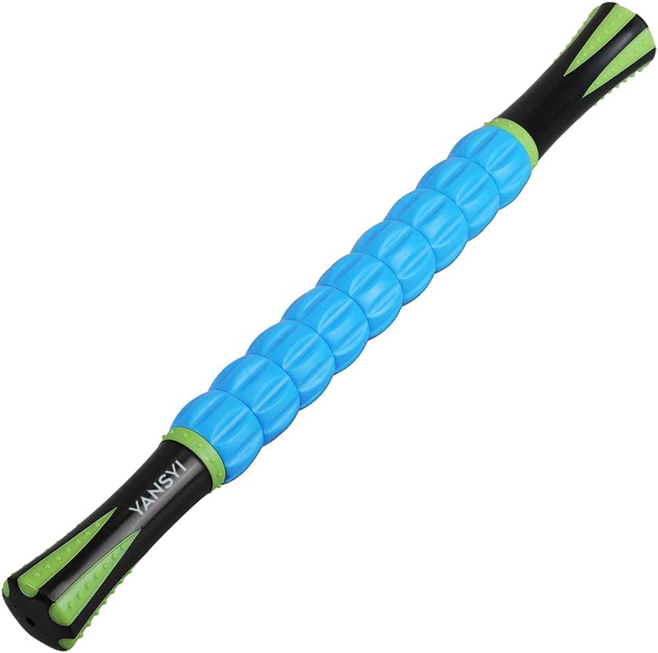 Yansyi Muscle Roller Stick for Athletes - Body Massage Roller Stick - Release Myofascial Trigger Points Reduce Muscle Soreness Tightness Leg Cramps & Back Pain for Physical Therapy & Recovery (Black): Health & Personal Care
