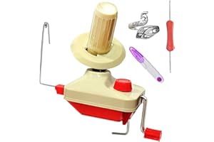 Yarn Ball Winder by RRigo - Easy to Set Up and Use - Hand Operated Yarn Ball Winder 3.5 Ounce Capacity + 1PCS Adjustable Knitting Loop Crochet + 1PCS Crochet + 1PCS Scissors