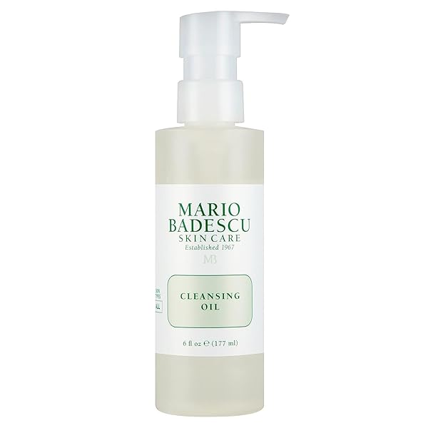 MARIO BADESCU CLEANSING OIL FOR ALL SKIN TYPES | LIGHTWEIGHT 2-IN-1 MAKEUP REMOVER & CLEANSER | FORMULATED WITH NOURISHING OILS | 6 FL OZ