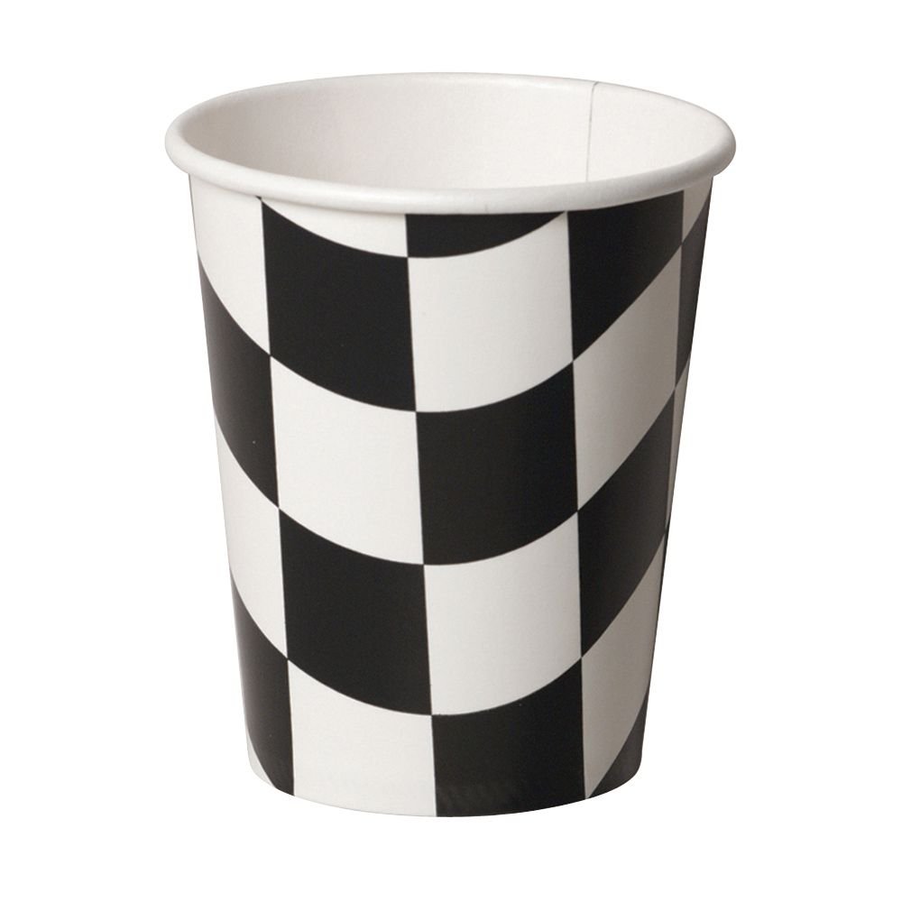Creative Party Checkered Disposable Paper Cups - 8 Pcs.