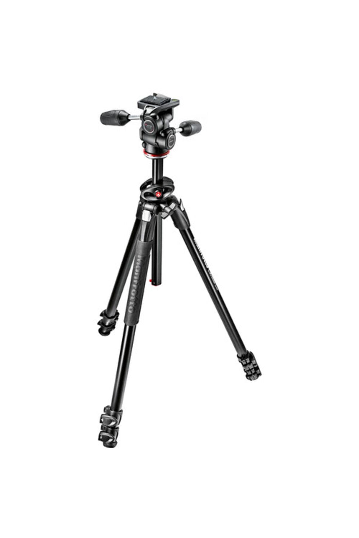 Manfrotto MK290DUA3-3W, 290 Dual Aluminium 3 Section Tripod Kit With 804 Foldable 3 Way Head