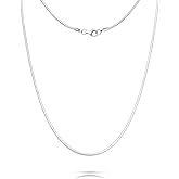 SIUMAL Silver Chain Necklace for Women, 2mm/3mm Box Chains for Women, 18/20 inch, Trendy Jewelry Gifts for Mom Friends