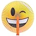 Neliblu 1 Dozen Emoticon Folding Fans - Emoji Party Supplies - Party Favors - Fans - Goody Bag Fillers