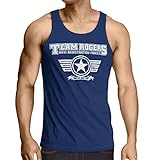 CAPTAIN AMERICA-TEAM ROGERS-CIVIL WAR inspired Mens Tank Top Navy (Medium)