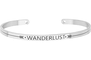 SENFAI "Wanderlust Arrow Charm Cuff Bangle and Bracelet for Adult