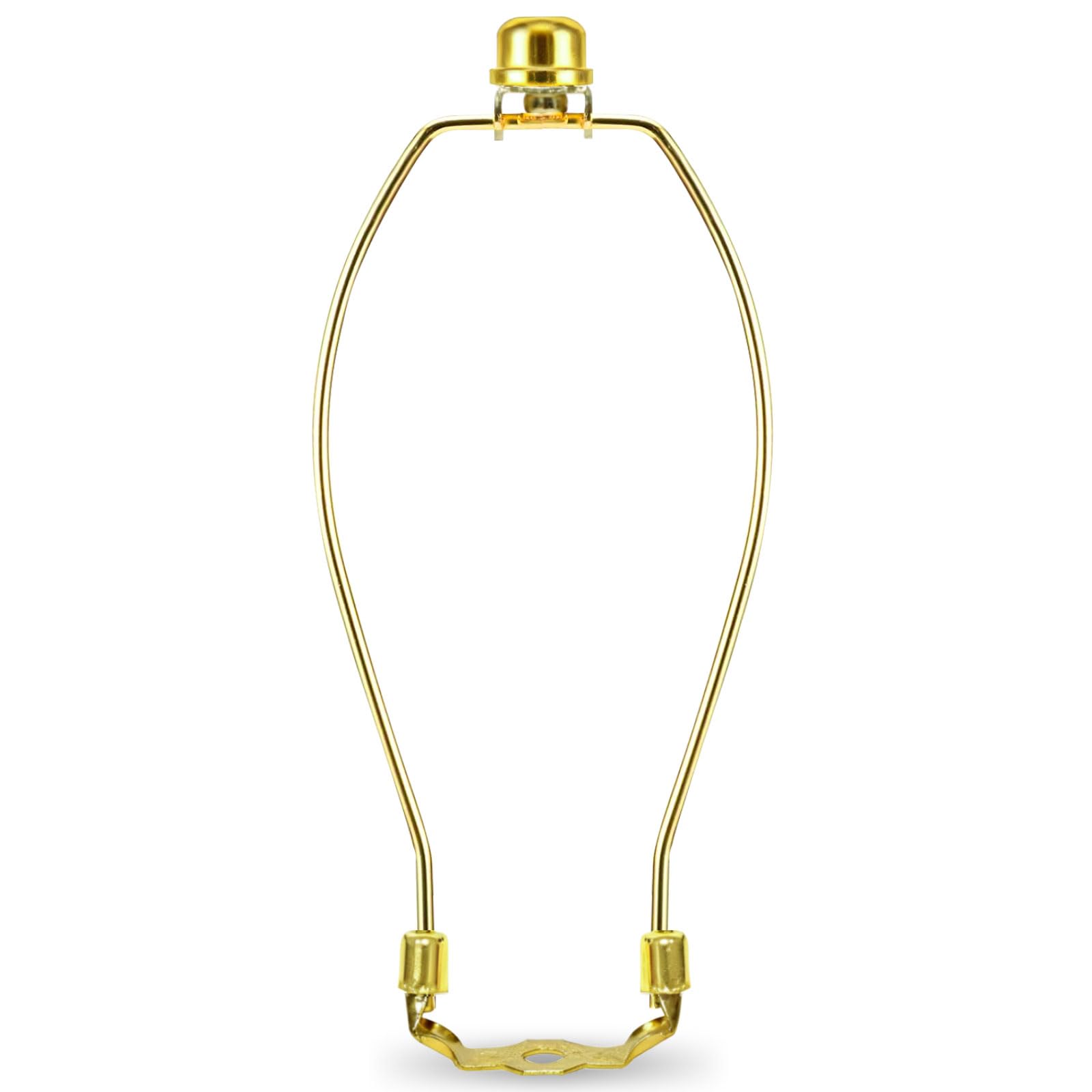 Photo 1 of 12 Inch Antique Gold Lamp Shade Harp Holder - Detachable Lamp Shade Holder Replacement with Standard Harp Saddle & Lamps Finials, Metal Decorative Accessories and Parts Repair