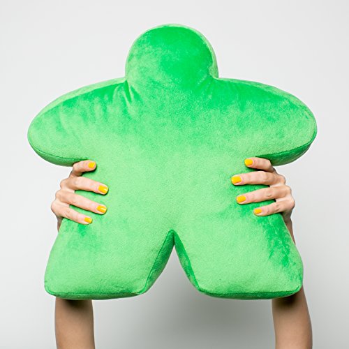Meepillow (Green) - The Meeple-Shaped Plush Pillow! Perfect for fans of board games like The Castles of Burgundy, Mage Knight, Star Wars: Imperial Assault, Android Netrunner, Scythe, & more!
