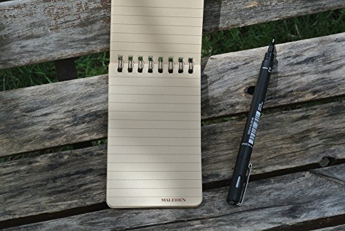 All Weather Spiral Notebooks, MALEDEN Waterproof Steno Notepad Memo Scratch Pads for Outdoor Activities Recording and Tactical Pocket (5PCS)