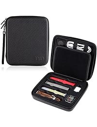 Estuche para mallas y accesorios: para mallas Apple, Fitbit Blaze, Huawei. Con capacidad para 12 mallas de relojes inteligentes Apple, Fibra de carbono