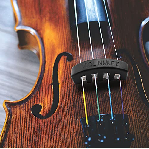 Rubber Violin Practice Mute Combo, 2 Pack Claw Style & 2 Pack Round