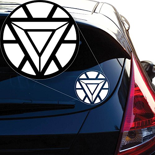 Iron Man Arc Reactor Vinyl Decal Sticker # 880 (6" x 6", White)