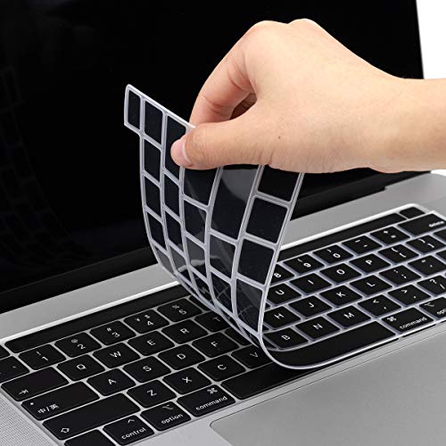 Batianda Premium Black Ultrathin Keyboard Cover Protector Silicone Skin for New MacBook Pro 16 inch 2019 Release with Touch Bar & Touch ID Model:A2141 - Thumbnail 3