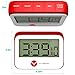 Vremi Digital Kitchen Timer Magnet - Loud Magnetic Kitchen Timer Clock with Alarm and Large Display in Cute Retro Shape - 60 Minute 24 Hour Electric Timer with Stopwatch - Red