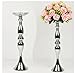 2 Pieces 50cm Height Metal Candle Holder Candle Stand Wedding Centerpiece Event Road Lead Flower Rack (Silver x 2) (Silver, 19.6