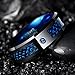 NUNCAD 6mm/8mm Tungsten Carbide Ring for Men Women Black Celtic Dragon and Blue Carbon Fiber Inlay Wedding Band Size 7-17