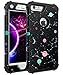 FOOXII Case for iPhone 6 Plus,Case for iPhone 6s Plus[Heavy Duty Shockproof] Silicone + PC Three Layer Hybrid Case High Impact Resistant Protective Cover,Space Black