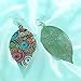Myhouse Hollow Leaf Print Earrings Vintage Ethnic Ear Pendant Metallic Color Earrings
