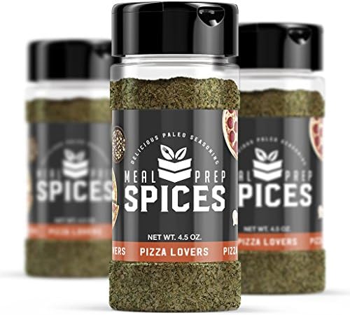 Meal Prep Spices Pizza Lovers Seasoning - Paleo, Kosher, and Gluten Free - Three (3) 4.5oz Bottle