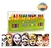 GiBot Face Paint Crayons 16 Colors Halloween Face and Body Paint Sticks Body Tattoo Crayons Kit for Kids, Child ,Toddlers, Non-toxic, Easy to Apply & Remove, Set of 16