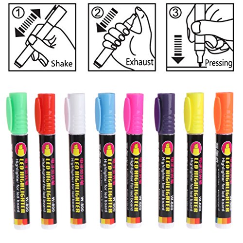 Qupida 1 pcs Queen Bee Marking Pen Fluorescent 8 Color Beekeeping Tools Plastic Marker Supply (O)