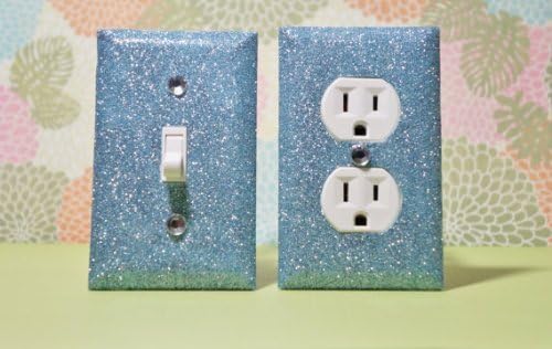 CINDERELLA Glitter Switch Plate Outlet Covers SET of 2. ALL Styles Available!