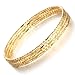 Girl Era 18K Twisted Set of 4 Gold Bracelets Charm Bracelets Gold Bangles