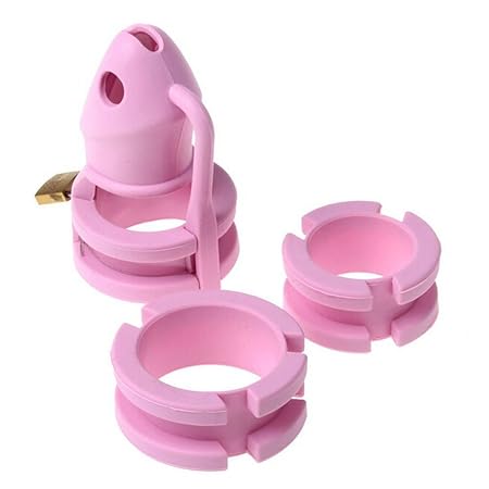 Yocitoy Silikon männlich Keuschheitskäfig Male chastity Device Keuschheitsgürtel mit 3 Silikonringen Boxed Rosa