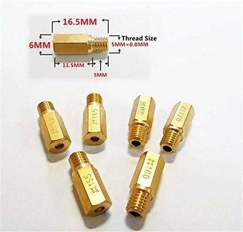 10pcs/lot Main Jet Motorcycle Keihin carburetor Hexagon main injectors Nozzle can be used PWK FCR OKO KOSO etc