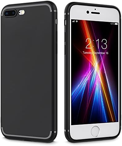 iPhone 8 Plus Case, iPhone 7 Plus Case, Apmond Ultra Thin TPU Soft Slim Cover Case Durable Flexible Anti-Scratch full Protective for Apple iPhone 8 Plus/iPhone 7 Plus - Black