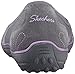 Skechers Women's Earth Fest Repurpose Flat,Charcoal Mesh/Suede/Lavender Trim,8.5 M US