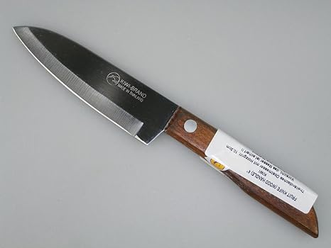 6er Pack ~ Thailand Obstmesser mit Holzgriff 19 cm [#503] KIWI + ein kleines Glückspüppchen - Holzpüppchen