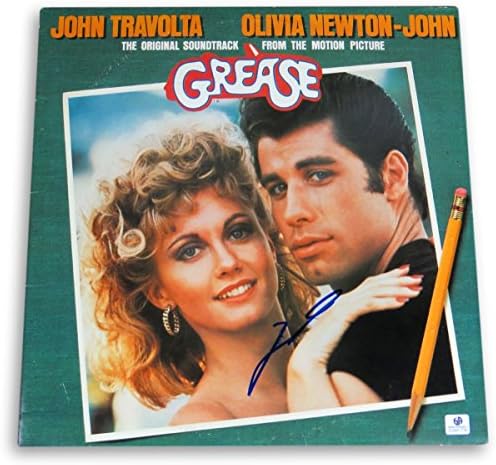 John Travolta Signed Autographed Album Cover Grease Soundtrack JSA U16352