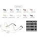 JOJO'S SECRET Oversized Rimless Sunglasses, Retro Upside Down Frame Clear Lens Glasses JS006 (Clear Lens, 2.63)
