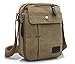 Men's Canvas Shoulder Messenger Rucksack Backpack School Travel Bag Satchel (Brown)(BP0040)
