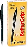 Pilot BetterGrip Cushion Grip Ball Point Pens, Fine Point, Black Ink, Dozen Box (30040)