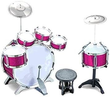 childrens pink drum kit