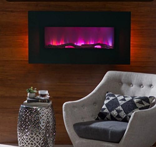 Electric Fireplace Wall Mount,Wall Heater 42 in. LED Wall Fireplace , Color Black, 10 Flame-Warm Up Any Decor With Realistic LED Flames That Flicker And Dance.