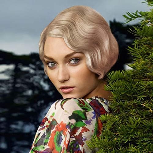 STfantasy Finger Wave Wig 1920s Flapper Ombre Blonde Women Cosplay Costume