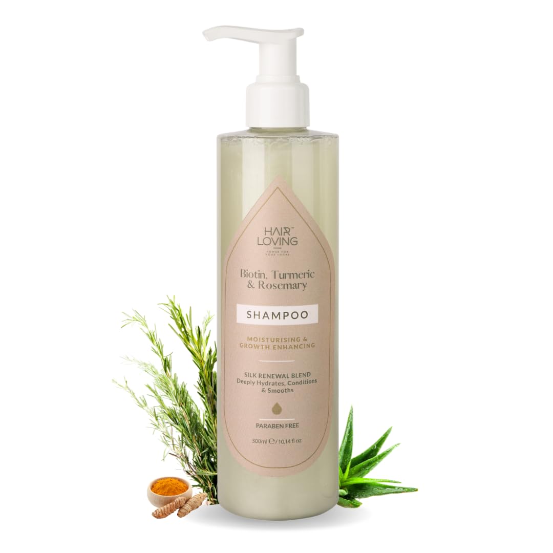 Hair Loving Silk Renewal Shampoo Biotin and Rosemary, 300 ml - Nourishing Shampoo for All Hair Types