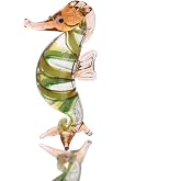3'' Seahorse Art Glass Blown Miniature Sea Animal Figurine Collectible | Handmade Sea Horse,Ocean Sea Glass Decor,Unique Gift For Women Mom